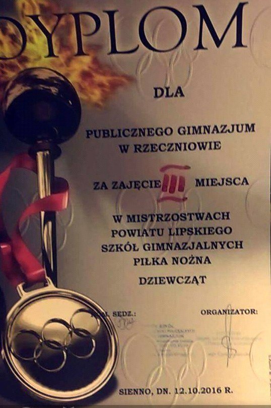 Dyplom Dyplom za zajęcie III miejsca